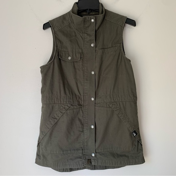 The North Face Woman’s 100% Cotton Olive Green Vest Size Medium - Picture 3 of 16